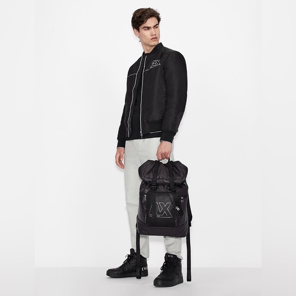 Armani Exchange SATIN NYLON TWILL BOMBER JACKET 6KZB28 ZNJWZ 1200 - Picture 5 of 9